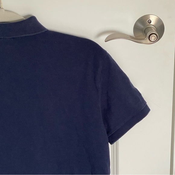 Polo Ralph Lauren Navy Short Sleeve Custom Slim Fit Mesh Polo Shirt 35566 - Picture 10 of 13